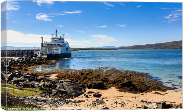 Caledonian MacBrayne Ferry Isle of Uist Scotland Canvas Print by Pearl Bucknall