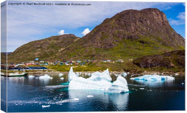 Tunulliarfik Fjord Narsaq Greenland Coast Canvas Print by Pearl Bucknall