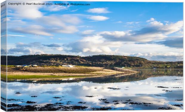 Tranquil Scene in Red Wharf Bay Anglesey Canvas Print by Pearl Bucknall