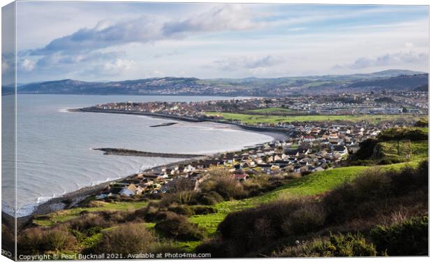 Penrhyn Bay and Rhos on Sea north Wales Canvas Print by Pearl Bucknall