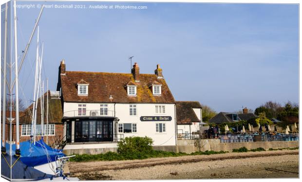 Chichester Harbour Pub West Sussex Canvas Print by Pearl Bucknall