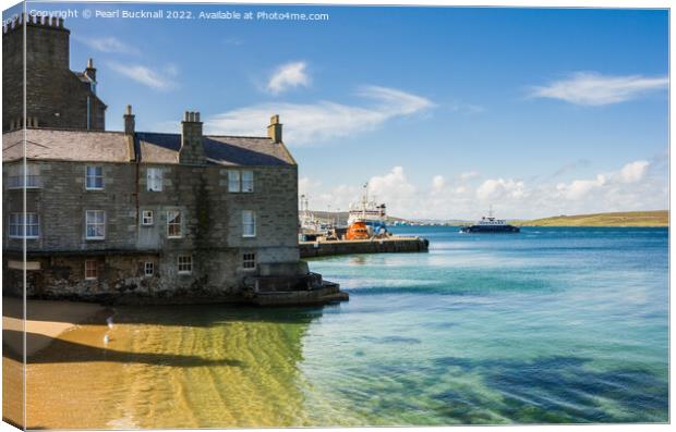 Lerwick Lodberries Shetland Isles Canvas Print by Pearl Bucknall