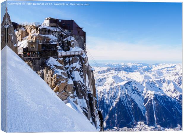 Aiguille du Midi Alps France Canvas Print by Pearl Bucknall