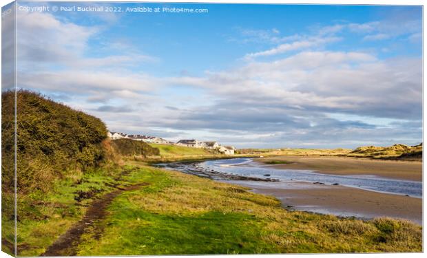 Afon Ffraw River Aberffraw Anglesey Wales Canvas Print by Pearl Bucknall