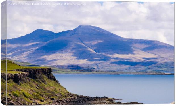 Ben More across Loch Tuath Isle of Mull Canvas Print by Pearl Bucknall