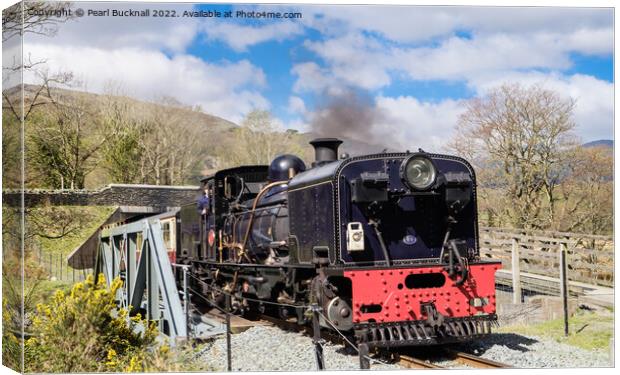 Welsh Highland Railway Steam Train Snowdonia Canvas Print by Pearl Bucknall