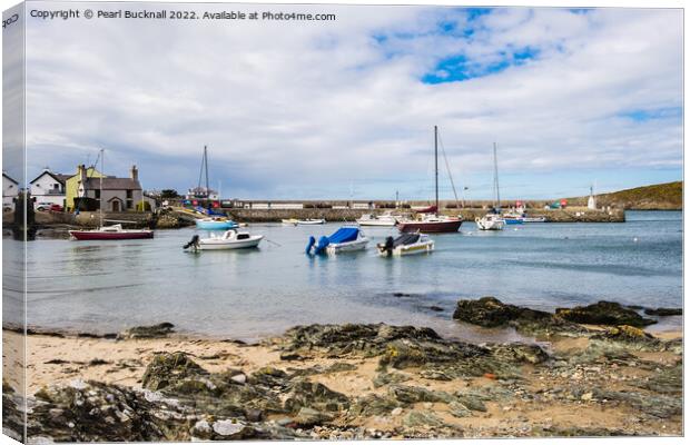 Cemaes Harbour Isle of Anglesey Wales Canvas Print by Pearl Bucknall