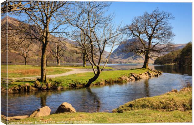 Buttermere Lake District  Canvas Print by Pearl Bucknall