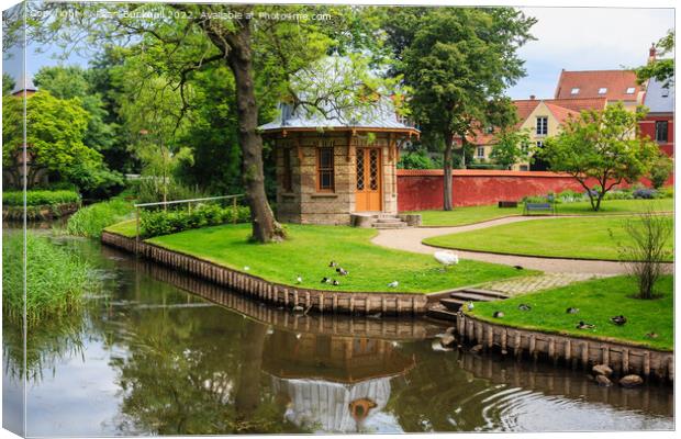 Ribe Gardens Denmark Canvas Print by Pearl Bucknall