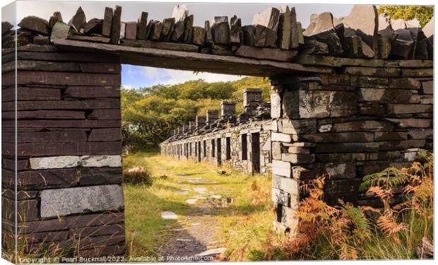 Dinorwig Slate Quarry Snowdonia Wales Canvas Print by Pearl Bucknall