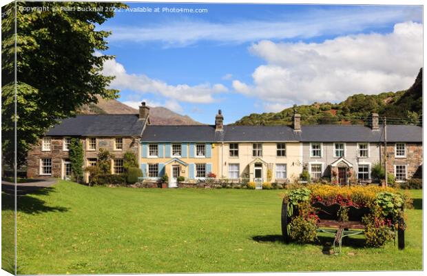 Beddgelert Village Green Snowdonia Wales Canvas Print by Pearl Bucknall