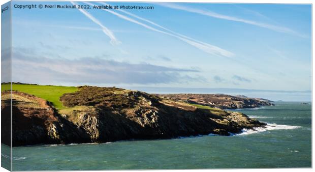 Rocky Coastline of Anglesey from Point Lynas Canvas Print by Pearl Bucknall