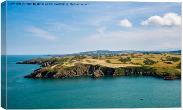 Anglesey Coast from Porth Wen Canvas Print by Pearl Bucknall