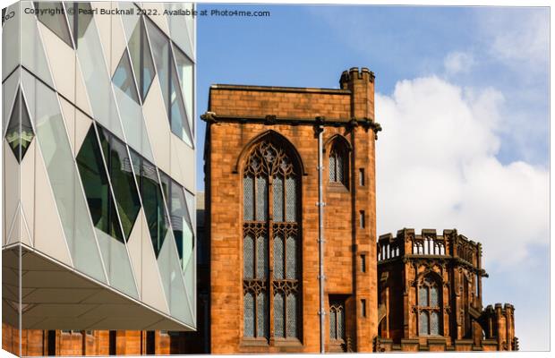 Architecture John Ryland's Library Manchester Canvas Print by Pearl Bucknall