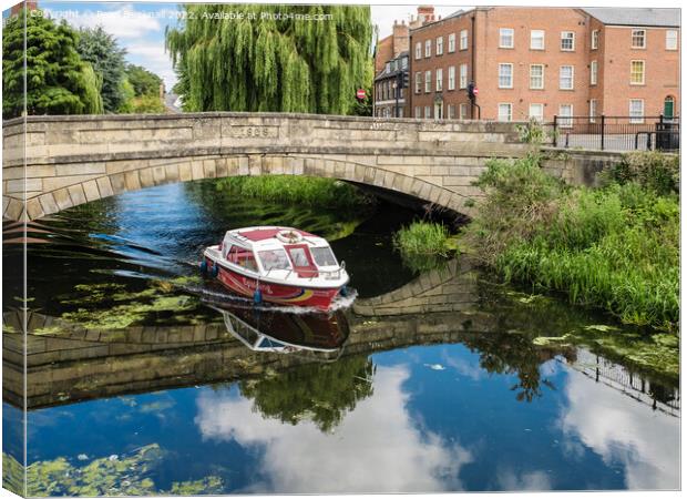 River Welland Water Taxi Spalding Lincolnshire Canvas Print by Pearl Bucknall