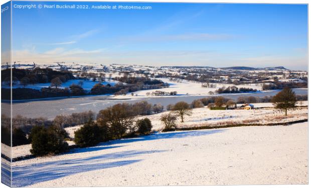 Winter Snow at Rudyard Lake Canvas Print by Pearl Bucknall