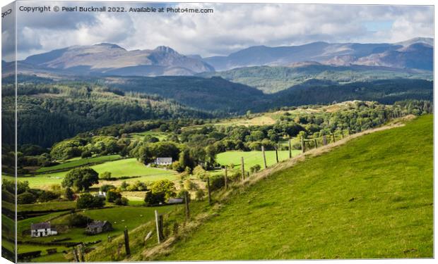 Welsh Countryside Landscape Wales Canvas Print by Pearl Bucknall