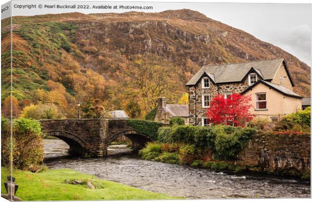 Beddgelert Village Snowdonia Wales Canvas Print by Pearl Bucknall