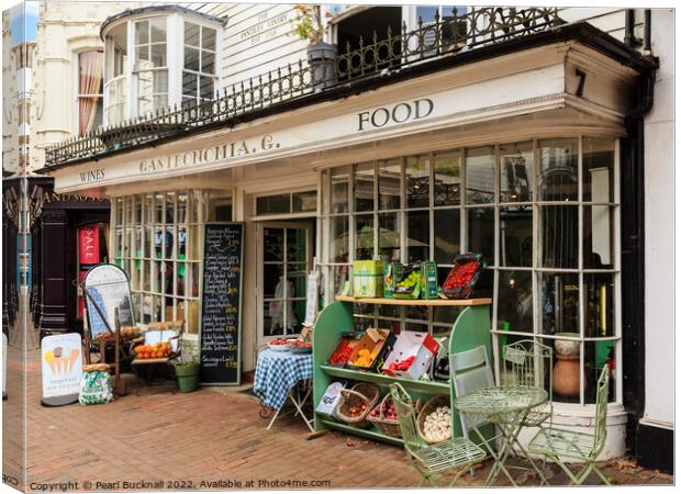 Pantiles Cafe Tunbridge Wells Canvas Print by Pearl Bucknall