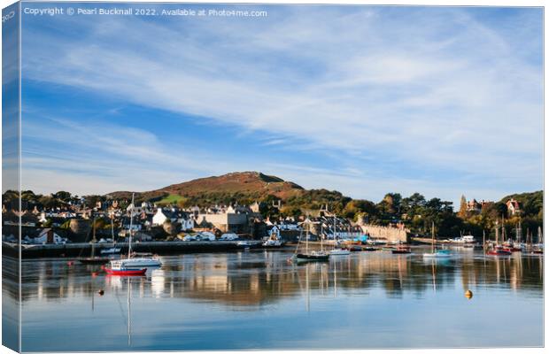 Conwy Harbour on the River Wales Coast Canvas Print by Pearl Bucknall