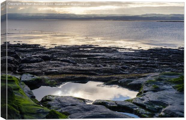 View from Hilbre Island Coast Canvas Print by Pearl Bucknall