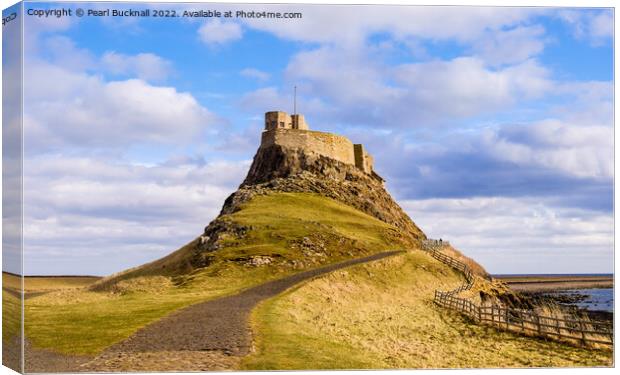 Lindisfarne Castle Holy Island Northumberland Canvas Print by Pearl Bucknall