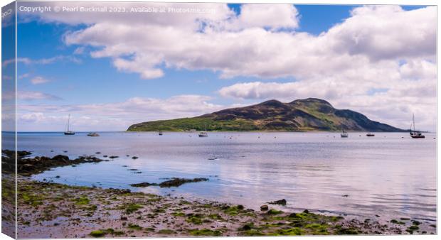 Holy Isle Arran Island Scotland Panorama Canvas Print by Pearl Bucknall