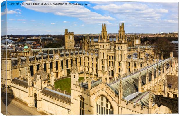Oxford Spires Cityscape Architecture Canvas Print by Pearl Bucknall