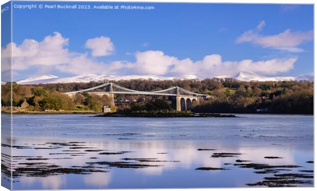 Menai Strait Anglesey Coast Wales Canvas Print by Pearl Bucknall