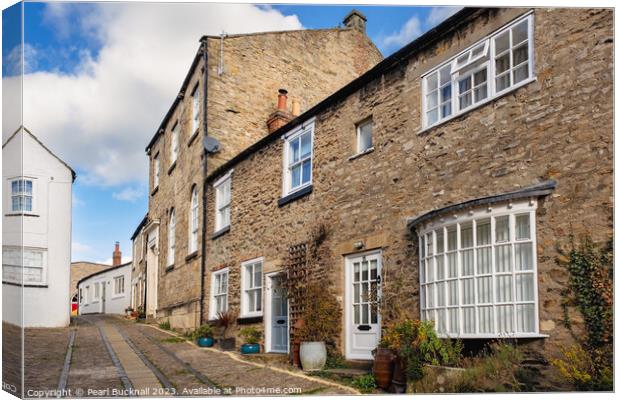 Charming Cottages of Richmond Yorkshire Canvas Print by Pearl Bucknall