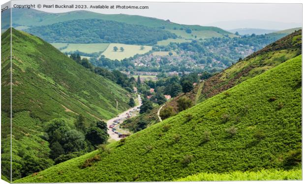 Long Mynd and Carding Mill Valley Shropshire Canvas Print by Pearl Bucknall