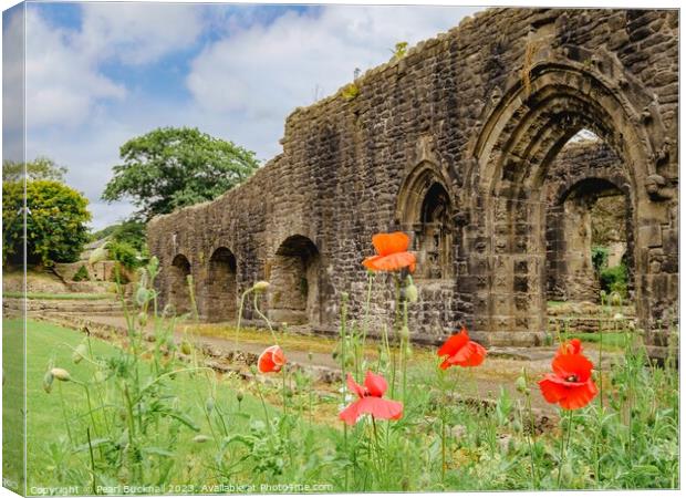 Whalley Abbey Lancashire Canvas Print by Pearl Bucknall