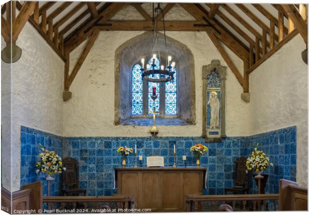 St Patrick's Llanbadrig Church Cemaes Anglesey Canvas Print by Pearl Bucknall