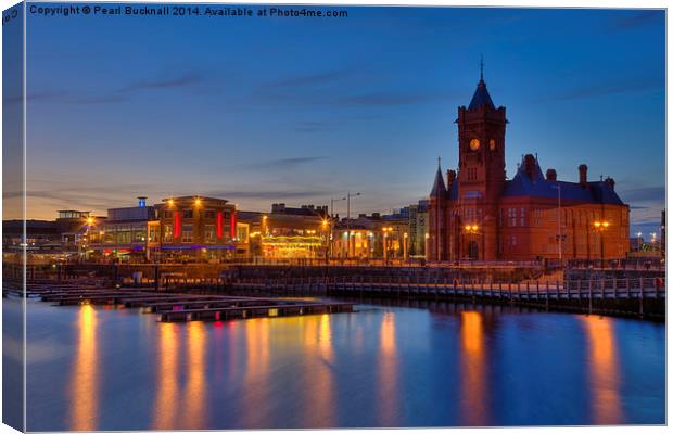 Wales Cardiff Bay Waterfront Canvas Print by Pearl Bucknall