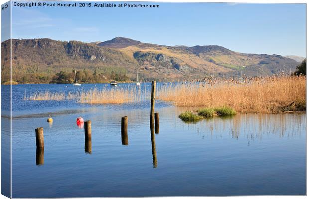 Derwentwater in Lake District UK Canvas Print by Pearl Bucknall