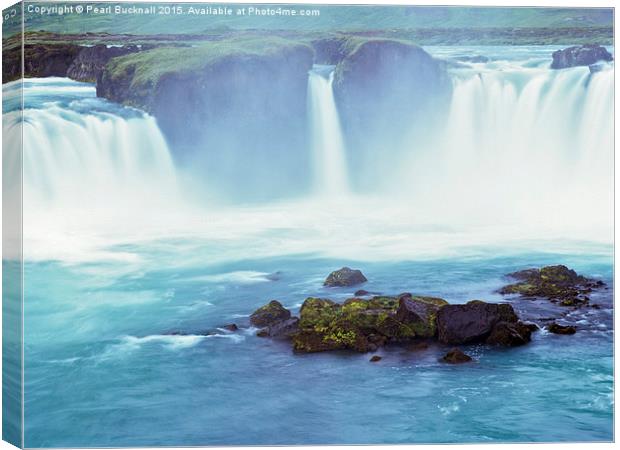 Fall of the Gods Iceland Canvas Print by Pearl Bucknall
