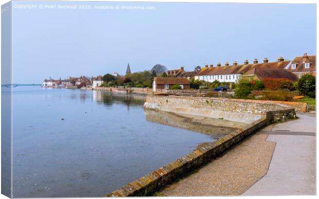 Shore Path to Bosham Village Canvas Print by Pearl Bucknall