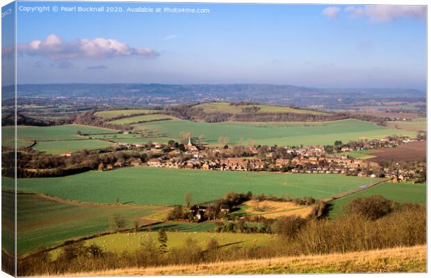 South Harting West Sussex Countryside Canvas Print by Pearl Bucknall