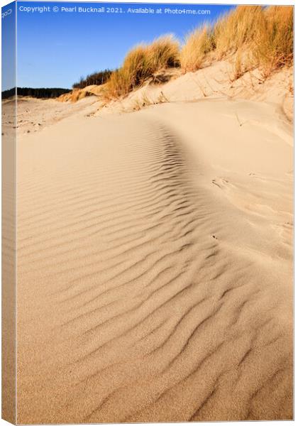 Patterns in Sand Dunes Canvas Print by Pearl Bucknall