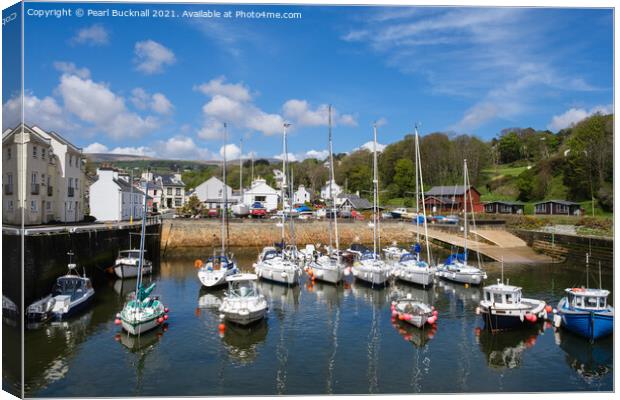 Old Laxey Harbour Isle of Man Canvas Print by Pearl Bucknall