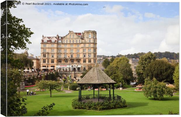 Parade Gardens in Bath Canvas Print by Pearl Bucknall