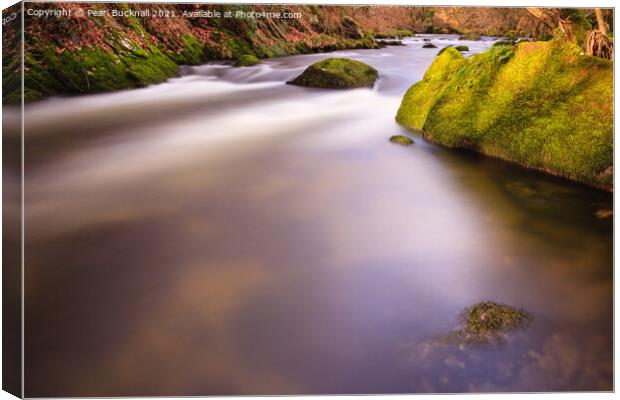 Afon Dwyfor River Motion Blur Canvas Print by Pearl Bucknall