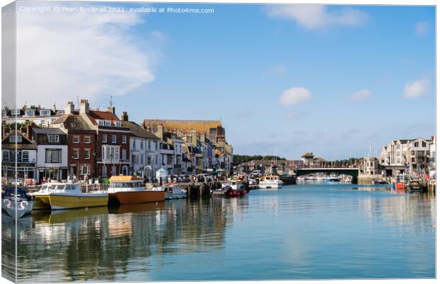 Town Bridge and Weymouth Harbour Canvas Print by Pearl Bucknall