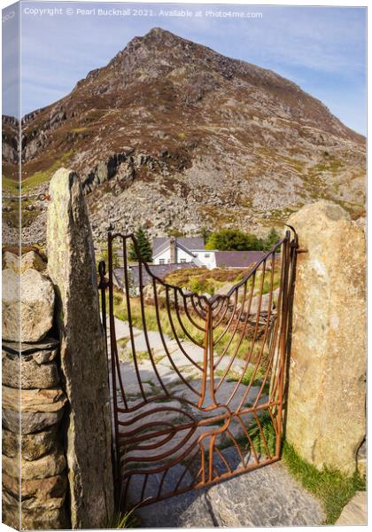Path from Cwm Idwal to Ogwen in Snowdonia Canvas Print by Pearl Bucknall