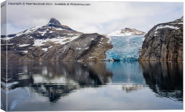 Prince Christian Sound Glacier Greenland Canvas Print by Pearl Bucknall