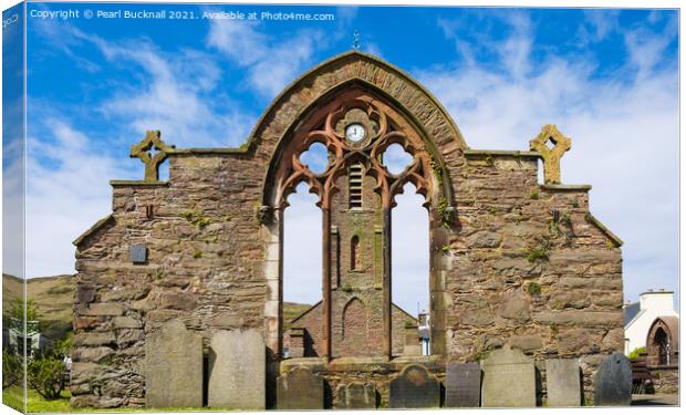 St Peters Church Isle of Man Canvas Print by Pearl Bucknall