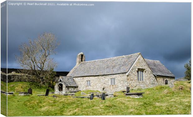 Old Country Church of St Celynin Canvas Print by Pearl Bucknall