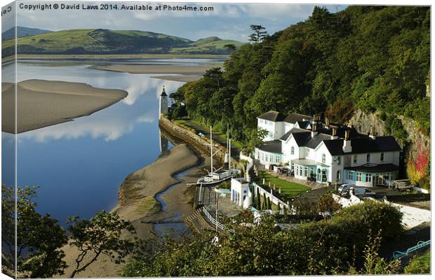 Portmeirion Harbour Canvas Print by David Laws