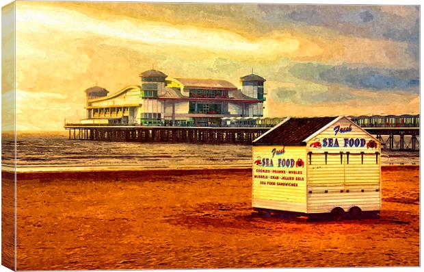 Pier, Weston-Super-Mare Canvas Print by Bernd Tschakert