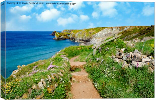 south west coast path Canvas Print by Kevin Britland